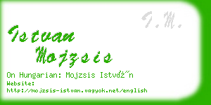 istvan mojzsis business card